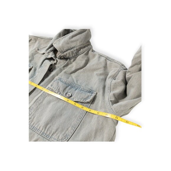 We The Free Button Down Denim Shacket SZ S Boho Western Shirt Baggy - Picture 9 of 12